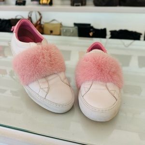 Givenchy Pink Fur Sneakers